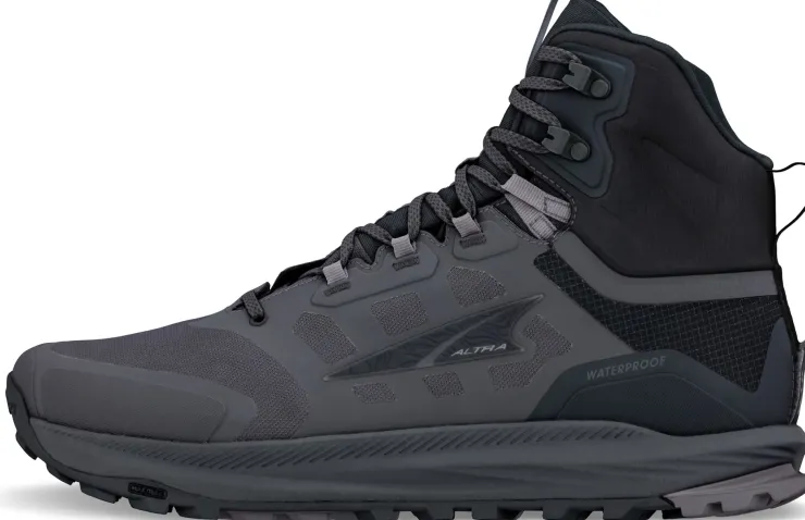 Hiking Shoes & Boots|Mid Height Boots-Altra Mens Lone Peak 9 Waterproof Mid Boots - Black-Gray