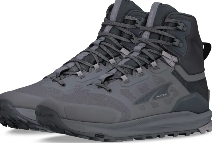 Hiking Shoes & Boots|Mid Height Boots-Altra Mens Lone Peak 9 Waterproof Mid Boots - Black-Gray