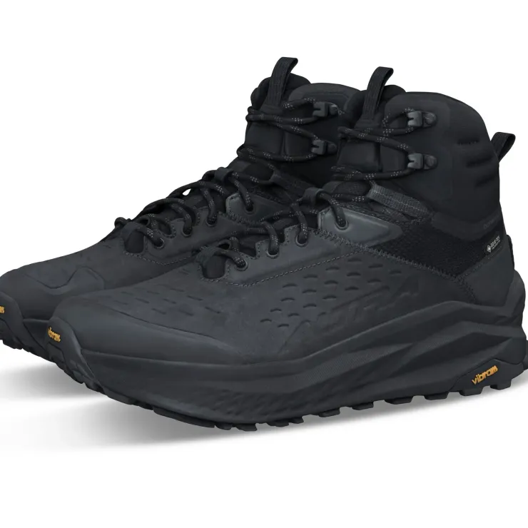 Mid Height Boots|Hiking Boots-Altra Mens Olympus 6 Hike Mid GTX Boots - Black