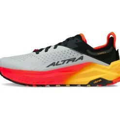 Running Shoes-Altra Mens Olympus 6 Trail Shoes - Grey-Red