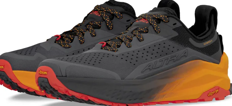 Hiking Shoes & Boots|Running Shoes-Altra Mens Olympus 6 Trail Shoes - Black-Orange