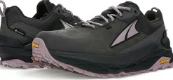 Walking Shoes-Altra Womens Olympus 5 Hike Low GTX Trail Shoes - Gray-Black