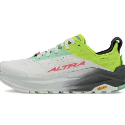 Running Shoes-Altra Womens Olympus 6 Trail Shoes - Gray-Lime