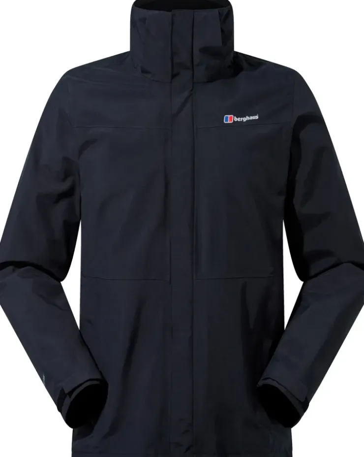 Waterproof Jackets-Berghaus Mens Hillwalker Jacket IA - Black-Black