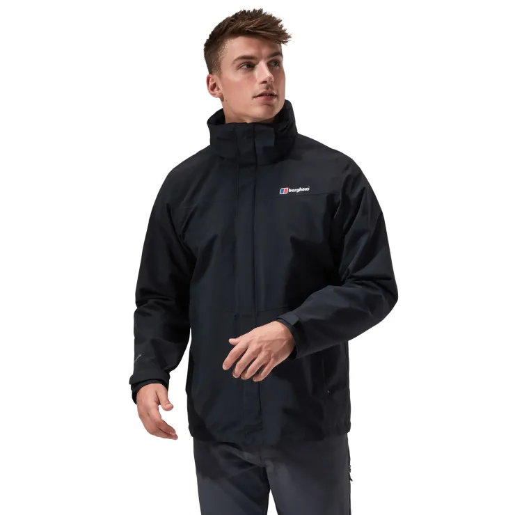 Waterproof Jackets-Berghaus Mens Hillwalker Jacket IA - Black-Black