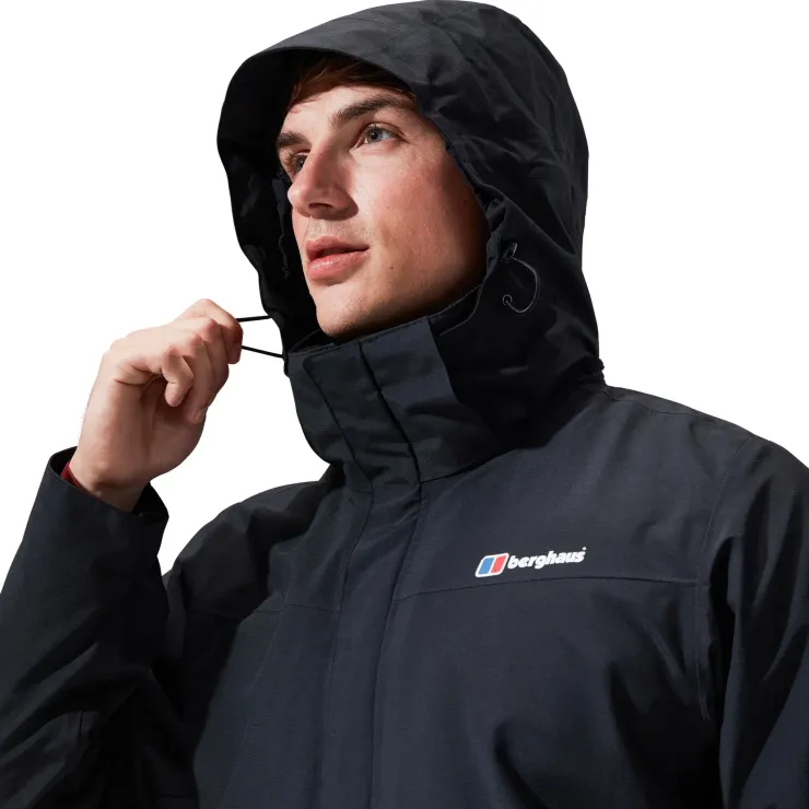 Waterproof Jackets-Berghaus Mens Hillwalker Jacket IA - Black-Black