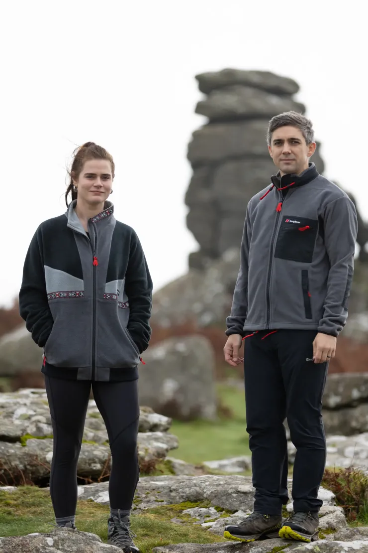 Fleece & Mid Layer|Fleece & Mid Layer-Berghaus Unisex Ascent 91 Fleece Jacket - AU Grey Pinstripe-Jet Black