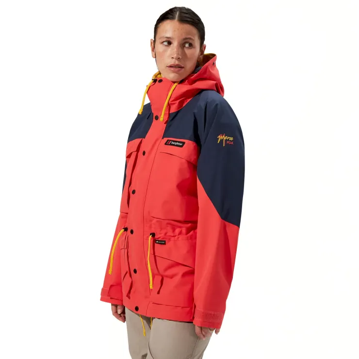 Waterproof Jackets|Waterproof Jackets-Berghaus Unisex Mera Peak 2000 Jacket - Mountain Carmine-Dusk-Amber