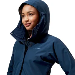 Waterproof Jackets-Berghaus Womens Omeara Long Shell Jacket - Dusk
