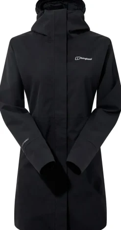 Waterproof Jackets-Berghaus Womens Omeara Long Shell Jacket - Black