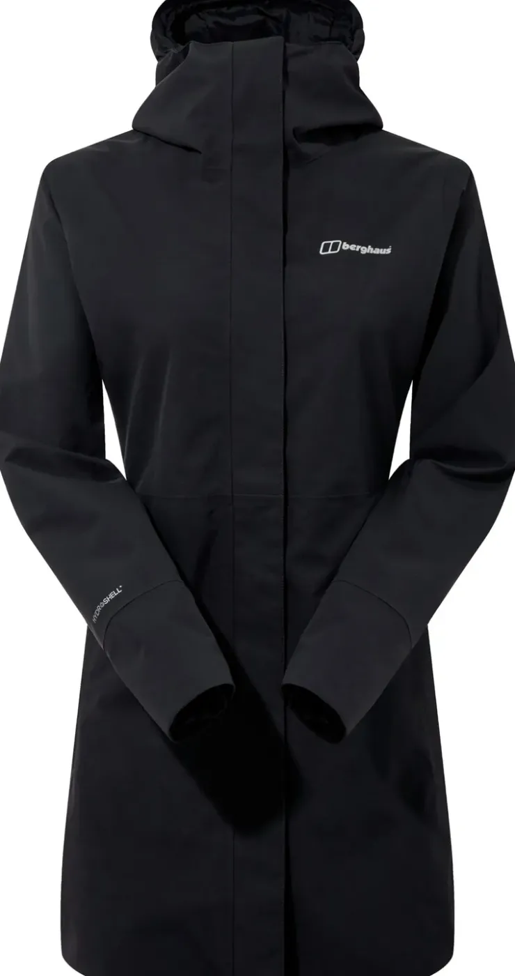 Waterproof Jackets-Berghaus Womens Omeara Long Shell Jacket - Black