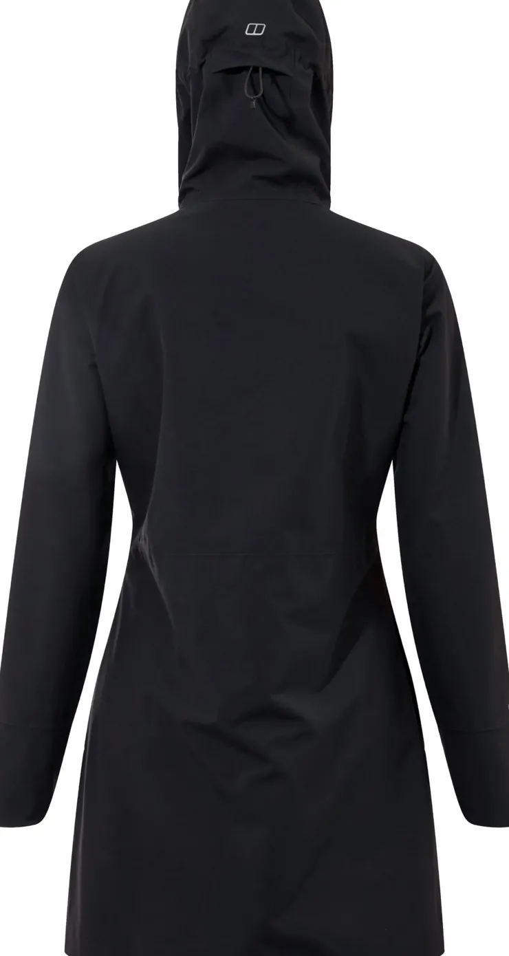 Waterproof Jackets-Berghaus Womens Omeara Long Shell Jacket - Black