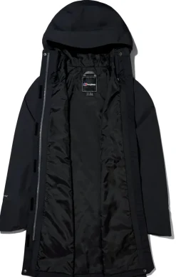 Waterproof Jackets-Berghaus Womens Omeara Long Shell Jacket - Black