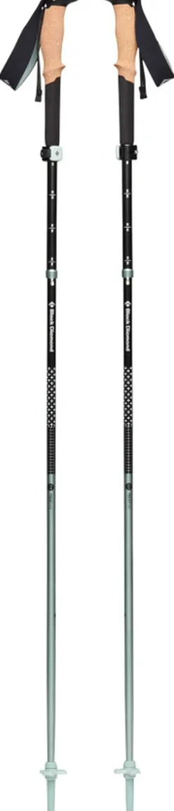 Walking Poles-Black Diamond Pursuit FLZ Trekking Poles - Black-Foam Green - S/M