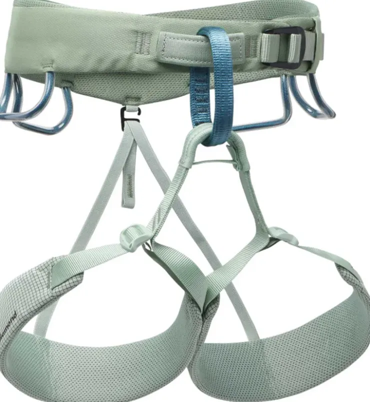 Harnesses-Black Diamond Womens Momentum Harness - Desert Sage