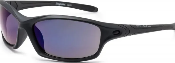 Eyewear-Bloc Eyewear BLOC Daytona Sunglasses - Matt Black-Blue Mirror
