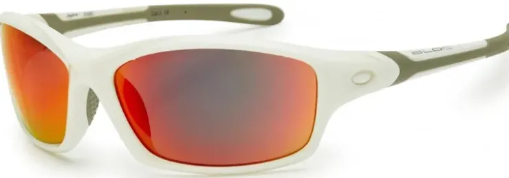 Eyewear-Bloc Eyewear BLOC Daytona Sunglasses - Shiny White-Red Mirror