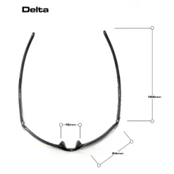 Eyewear-Bloc Eyewear BLOC Delta Sunglasses - Crystal Black-Blue Mirror