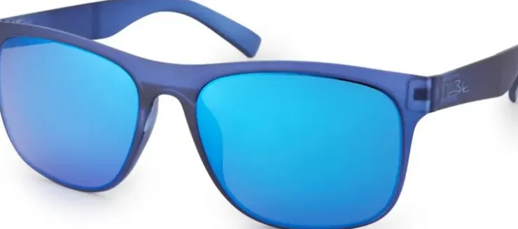 Eyewear-Bloc Eyewear BLOC Elba Sunglasses - Matt Blue-Blue Mirror