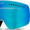 Eyewear-Bloc Eyewear BLOC Fifty-Five Goggle - Matt White-Blue Mirror Lens-Powder Lens