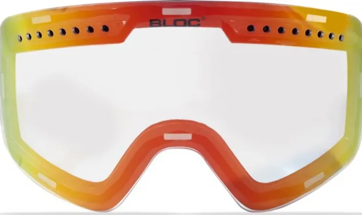 Eyewear-Bloc Eyewear BLOC Fifty-Five Goggle - Matt White-Blue Mirror Lens-Powder Lens