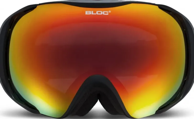 Eyewear-Bloc Eyewear BLOC Mask Goggle - Matt Black-Dark Brown Red Mirror