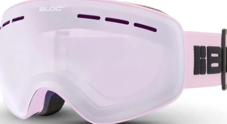 Eyewear-Bloc Eyewear BLOC Small Fit Moon Goggle - Matt Powder-Light Purple Mirror Silver