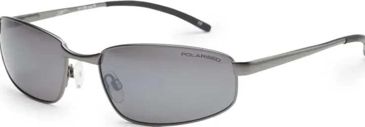 Eyewear-Bloc Eyewear BLOC Square Sunglasses - Gun Metal-Polarised Grey