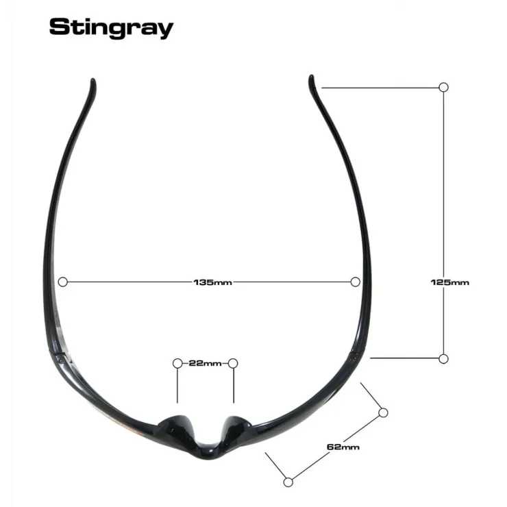 Eyewear-Bloc Eyewear BLOC Stingray Sunglasses - Shiny Black-Polarised Grey