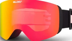 Eyewear-Bloc Eyewear BLOC Thirty-Five Goggle - Matt Black-Brown Red Mirror
