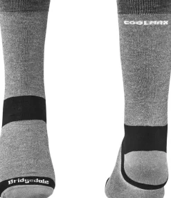 Socks|Socks-Bridgedale Mens Coolmax Liner Socks - Twin Pack - Grey