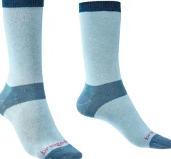 Socks|Socks-Bridgedale Womens Coolmax Liner Socks - Twin Pack - Sky