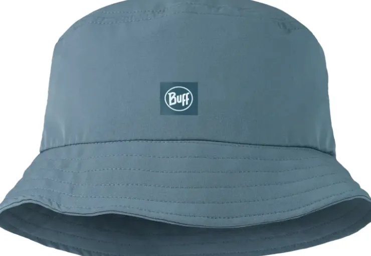Hats-Buff Adventure Bucket Hat - Solid Stone Blue