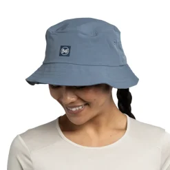 Hats-Buff Adventure Bucket Hat - Solid Stone Blue