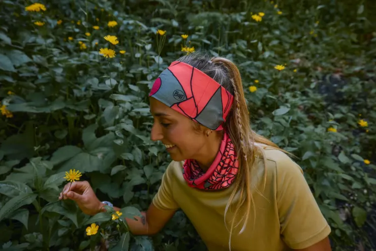 Hats-Buff Coolnet UV Wide Headband - Aramay Poppy