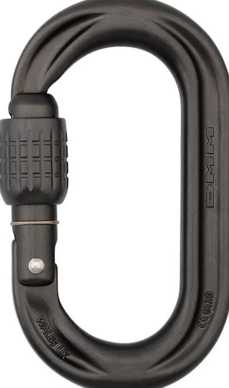 Carabiners & Quickdraws-DMM PerfectO Screwgate Carabiner - Matt Grey