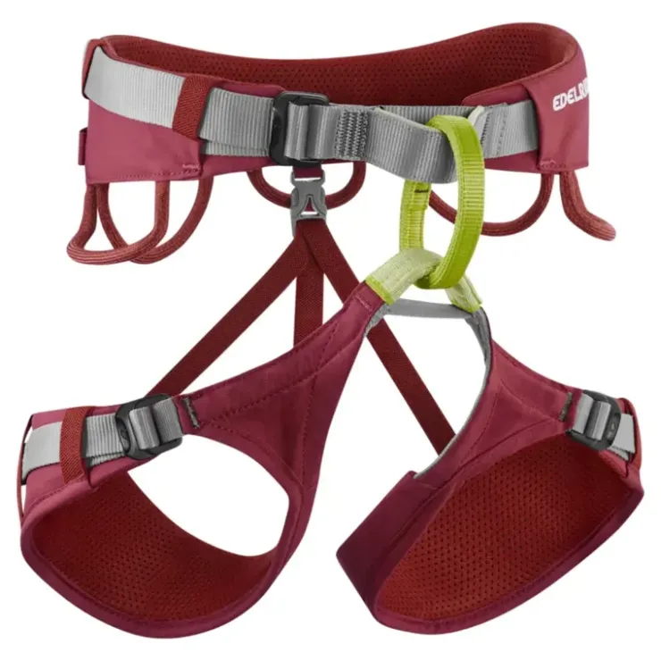 Harnesses-Edelrid Womens Jayne IV Climbing Harness - Rhubarb Red