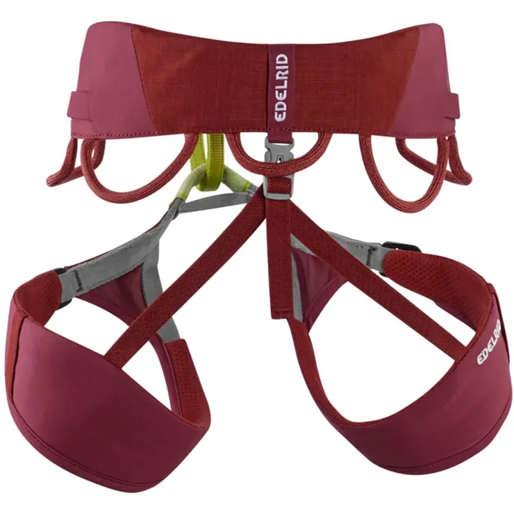 Harnesses-Edelrid Womens Jayne IV Climbing Harness - Rhubarb Red