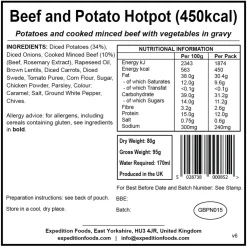 Lunch/ Dinner-Expedition Foods Beef and Potato Hotpot - 450kcal