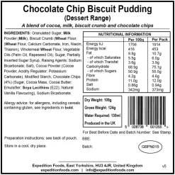 Dessert-Expedition Foods Chocolate Chip Biscuit Pudding - Dessert Range