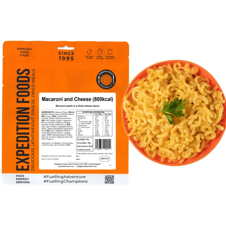 Lunch/ Dinner-Expedition Foods Macaroni and Cheese - 800kcal