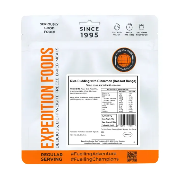 Dessert-Expedition Foods Rice Pudding with Cinnamon - Dessert Range