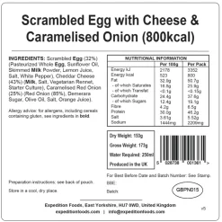 Breakfast-Expedition Foods Scrambled Egg with Cheese and Caramelised Onion - 800kcal