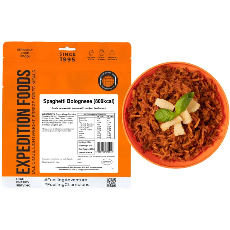 Lunch/ Dinner-Expedition Foods Spaghetti Bolognese - 800kcal