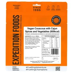 Lunch/ Dinner-Expedition Foods Vegan Couscous with Cajun Spices and Veg - 800kcal