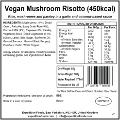 Lunch/ Dinner-Expedition Foods Vegan Mushroom Risotto - 450kcal