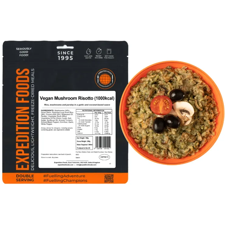 Lunch/ Dinner-Expedition Foods Vegan Mushroom Risotto - 1000kcal