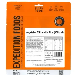 Lunch/ Dinner-Expedition Foods Vegetable Tikka with Rice - 800kcal
