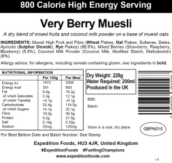 Breakfast-Expedition Foods Very Berry Muesli - 800kcal
