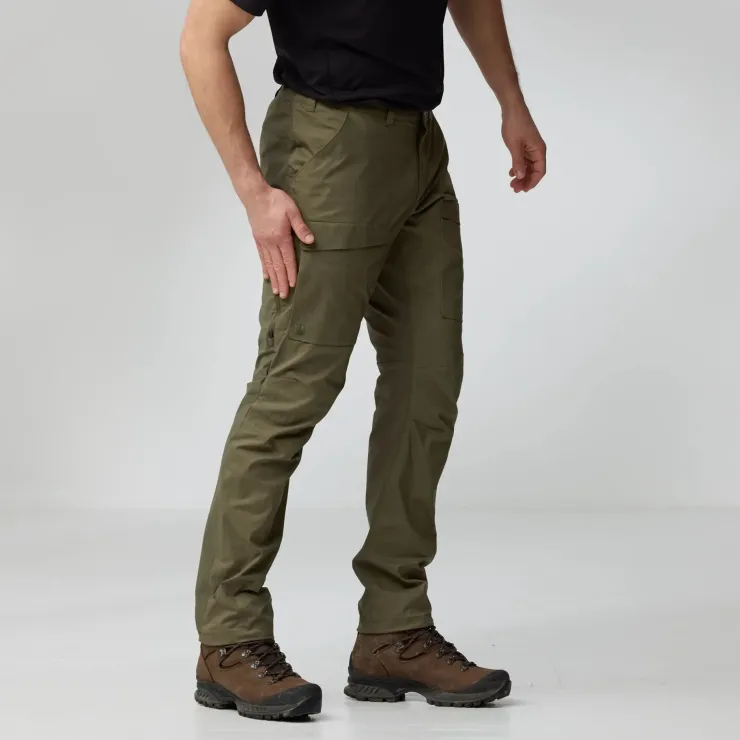 Trousers & Leg Wear-Fjallraven Mens Abisko Hybrid Trail Trousers - Black